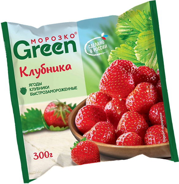 Клубника МОРОЗКО Green замороженная 300гр